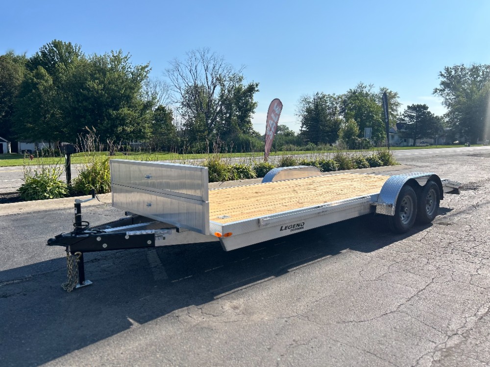 2025 Legend 7x20 Aluminum Open Car Hauler Trailer Utility Trailer