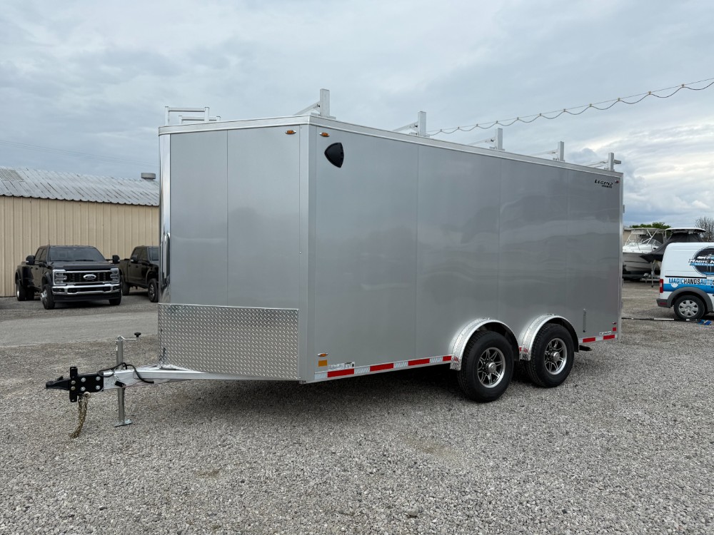 2026 Legend 8X19 Flat Top V-Nose Tandem Axle Enclosed Cargo / Contractor Trailer Cargo Trailer