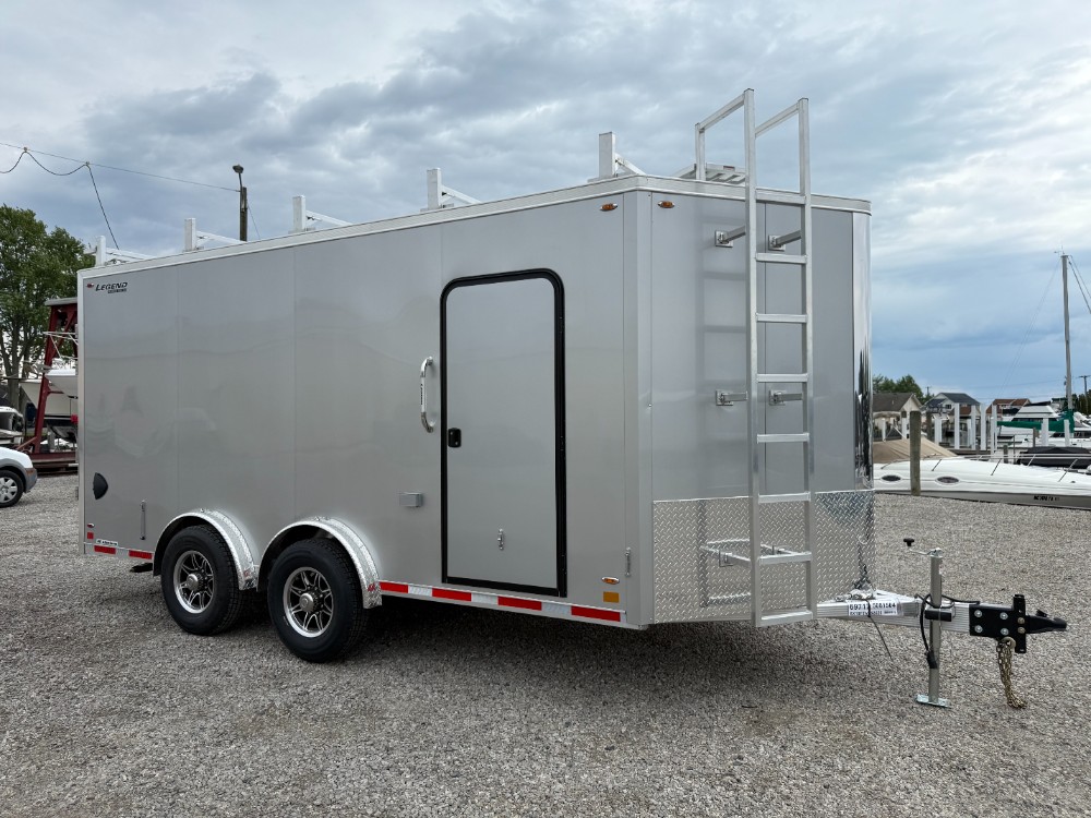 2026 Legend 8X19 Flat Top V-Nose Tandem Axle Enclosed Cargo / Contractor Trailer Cargo Trailer