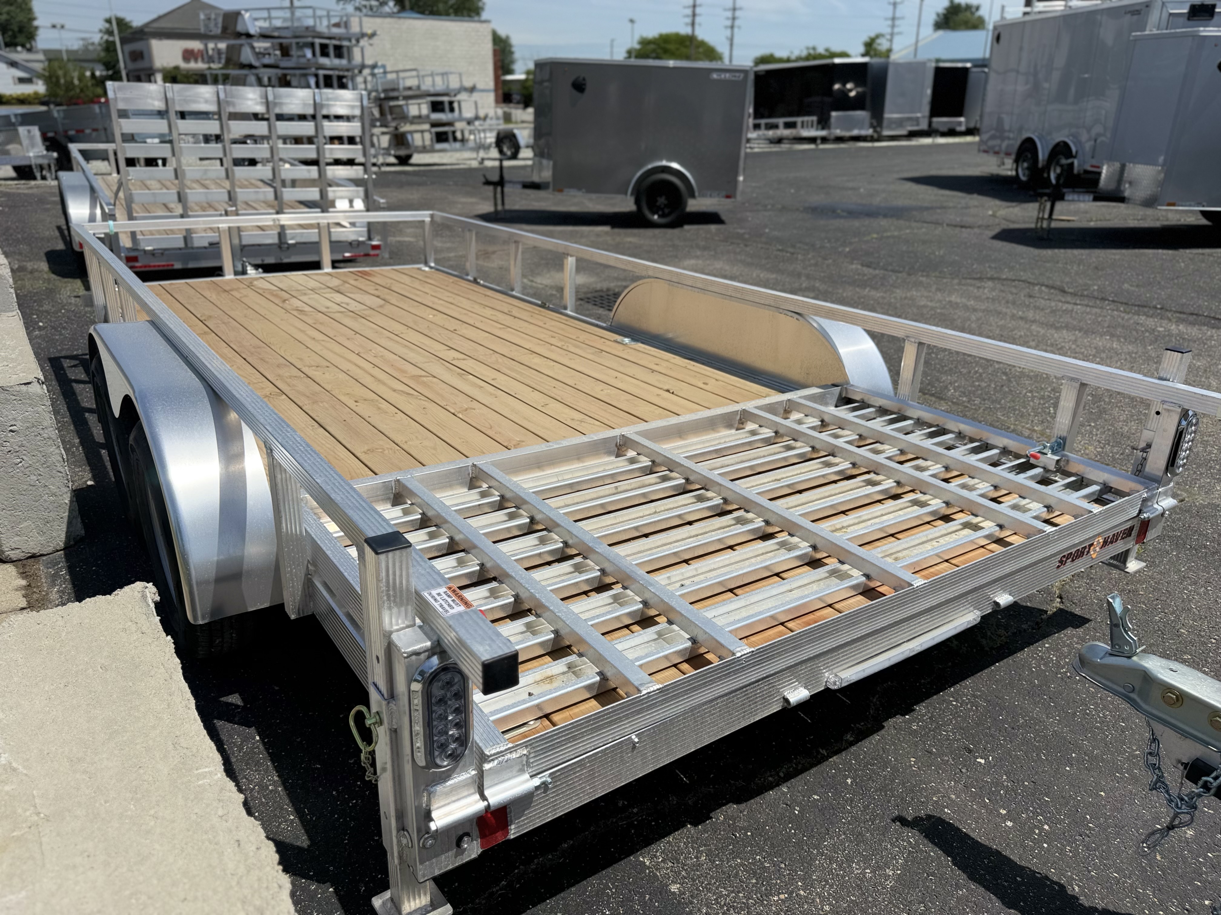 2026 Sport Haven 7x16 Aluminum Tandem Axle Heavy Duty Utility Trailer New Unit Sales
