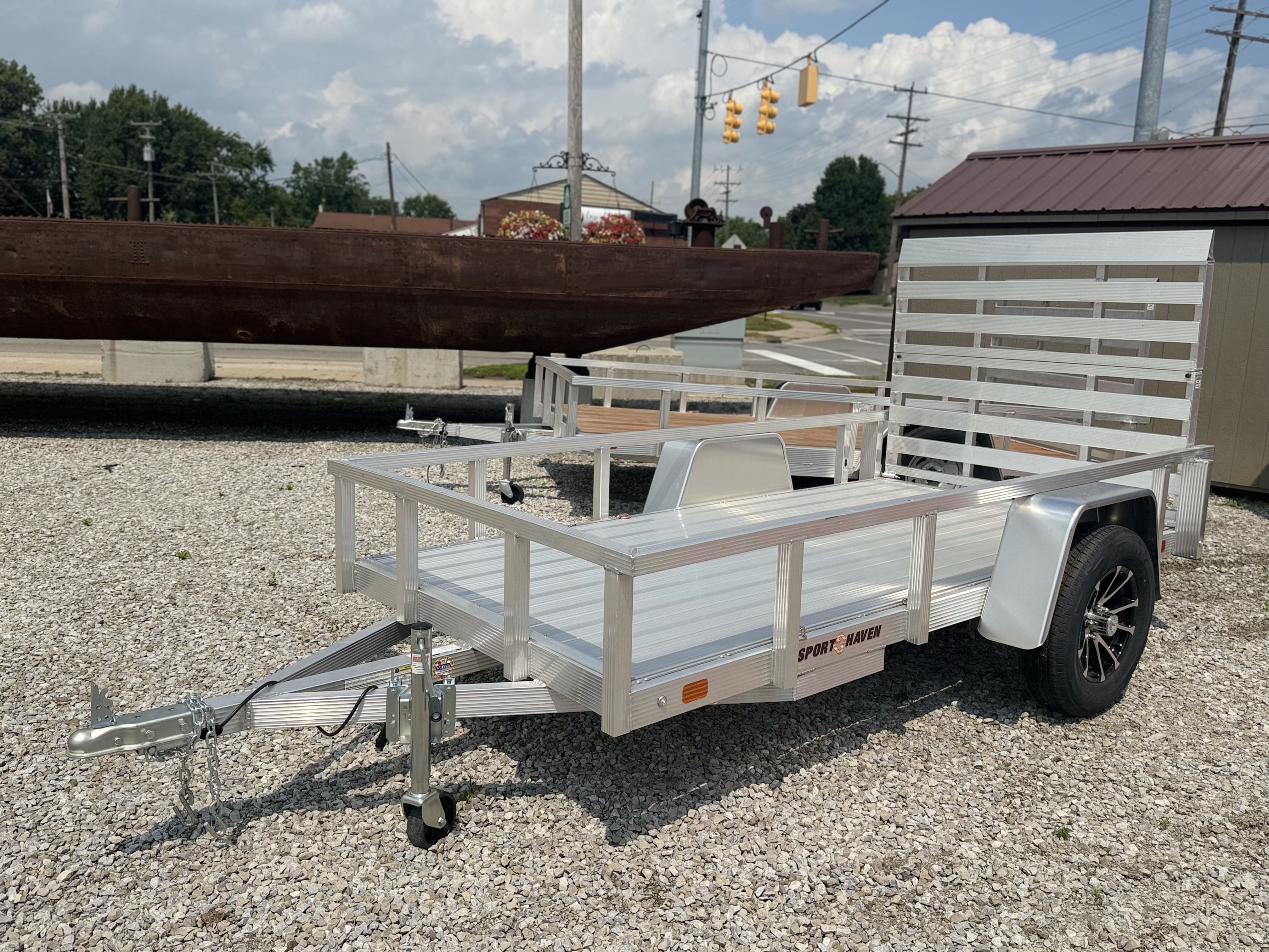 2026 Sport Haven 5x10 Aluminum Deluxe w/ Folding Ramp Utility Trailer New Unit Sales