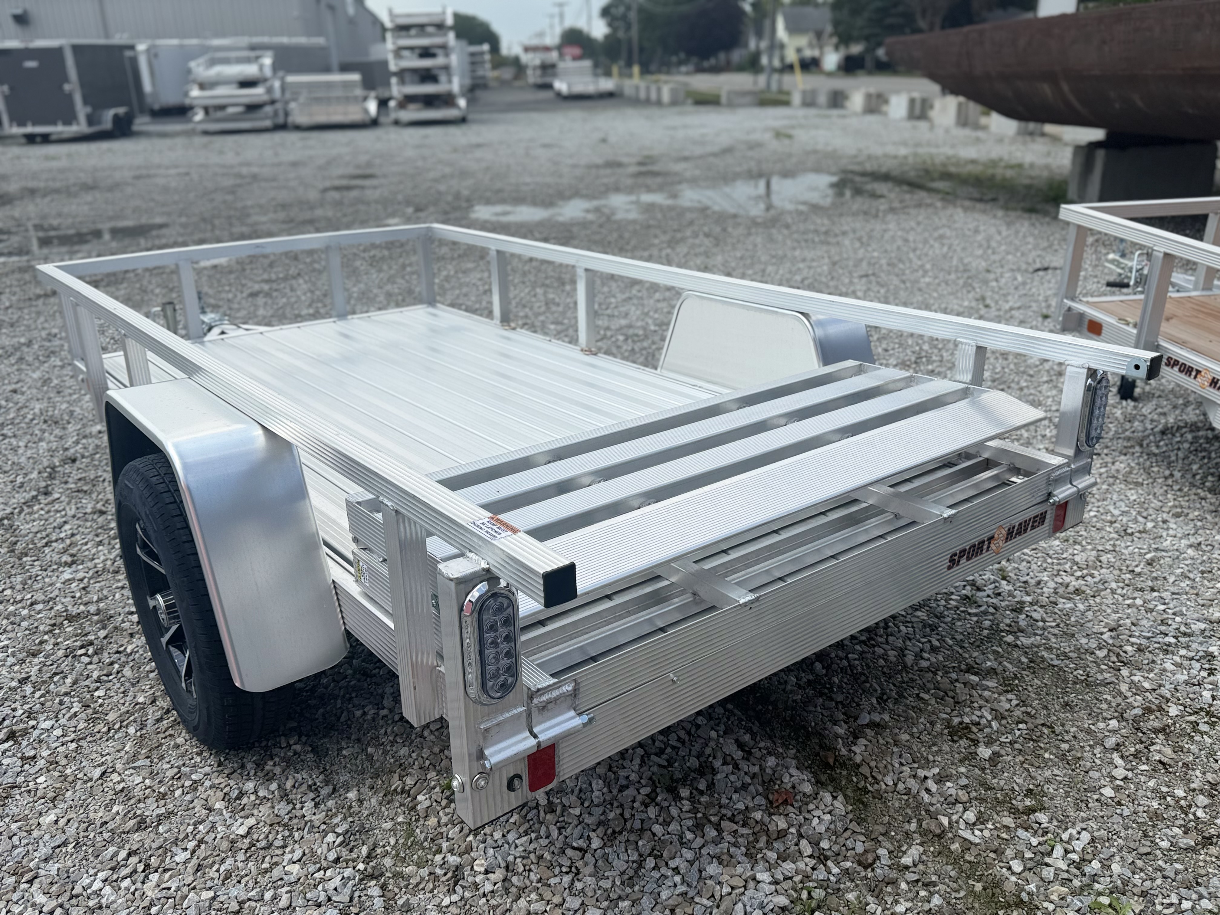 2026 Sport Haven 5x10 Aluminum Deluxe w/ Folding Ramp Utility Trailer New Unit Sales