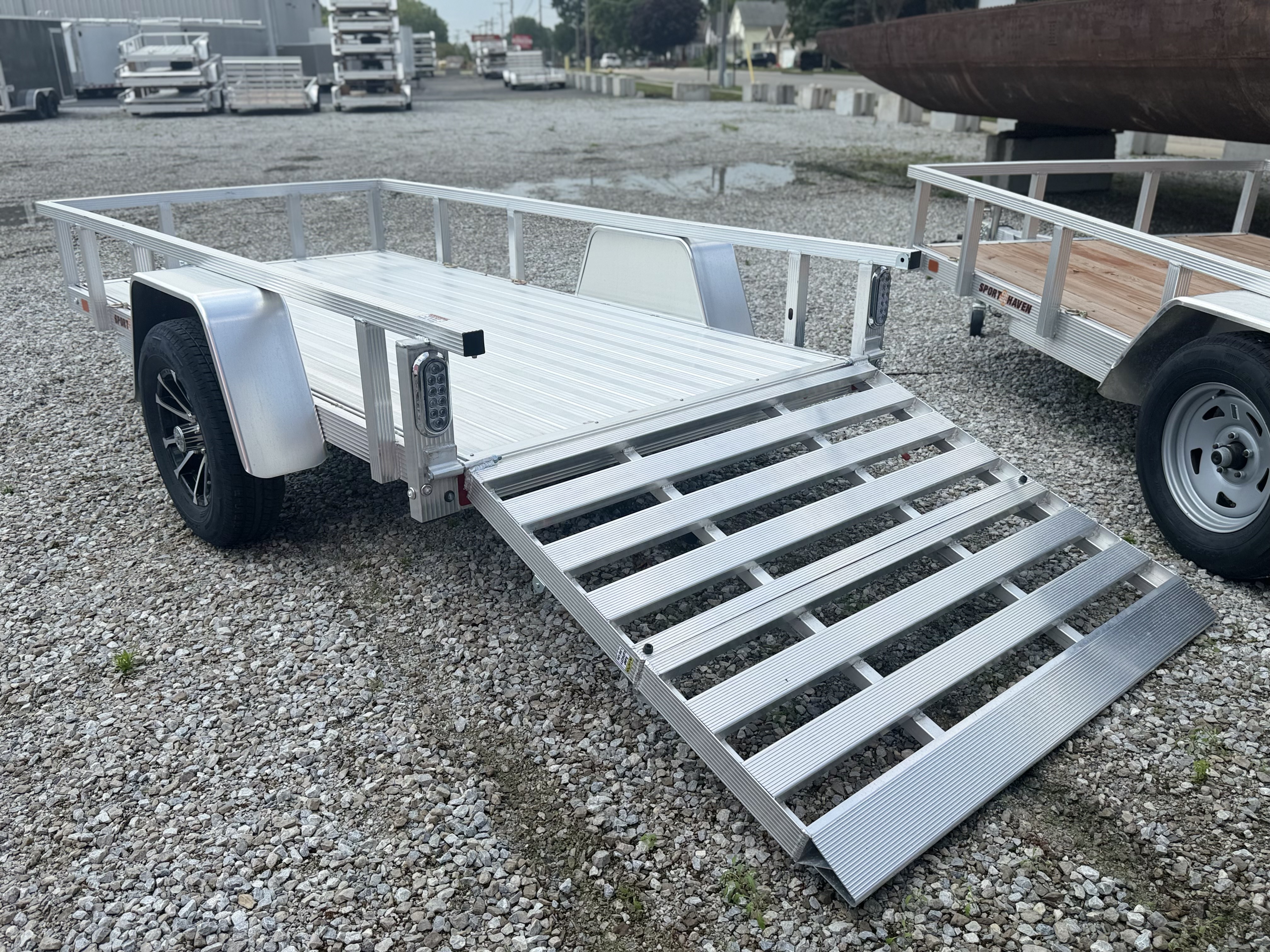 2026 Sport Haven 5x10 Aluminum Deluxe w/ Folding Ramp Utility Trailer New Unit Sales