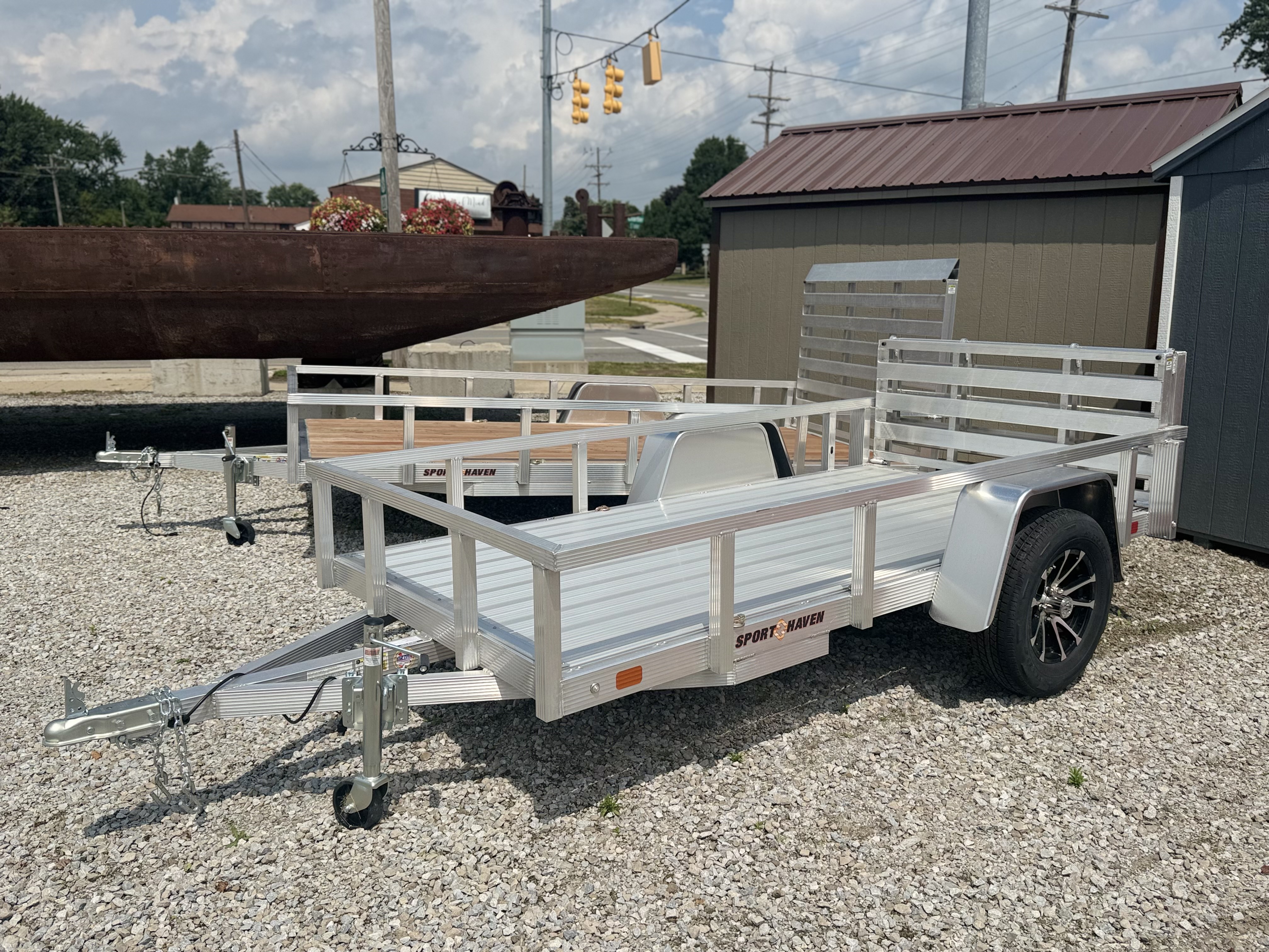 2026 Sport Haven 5x10 Aluminum Deluxe w/ Folding Ramp Utility Trailer New Unit Sales