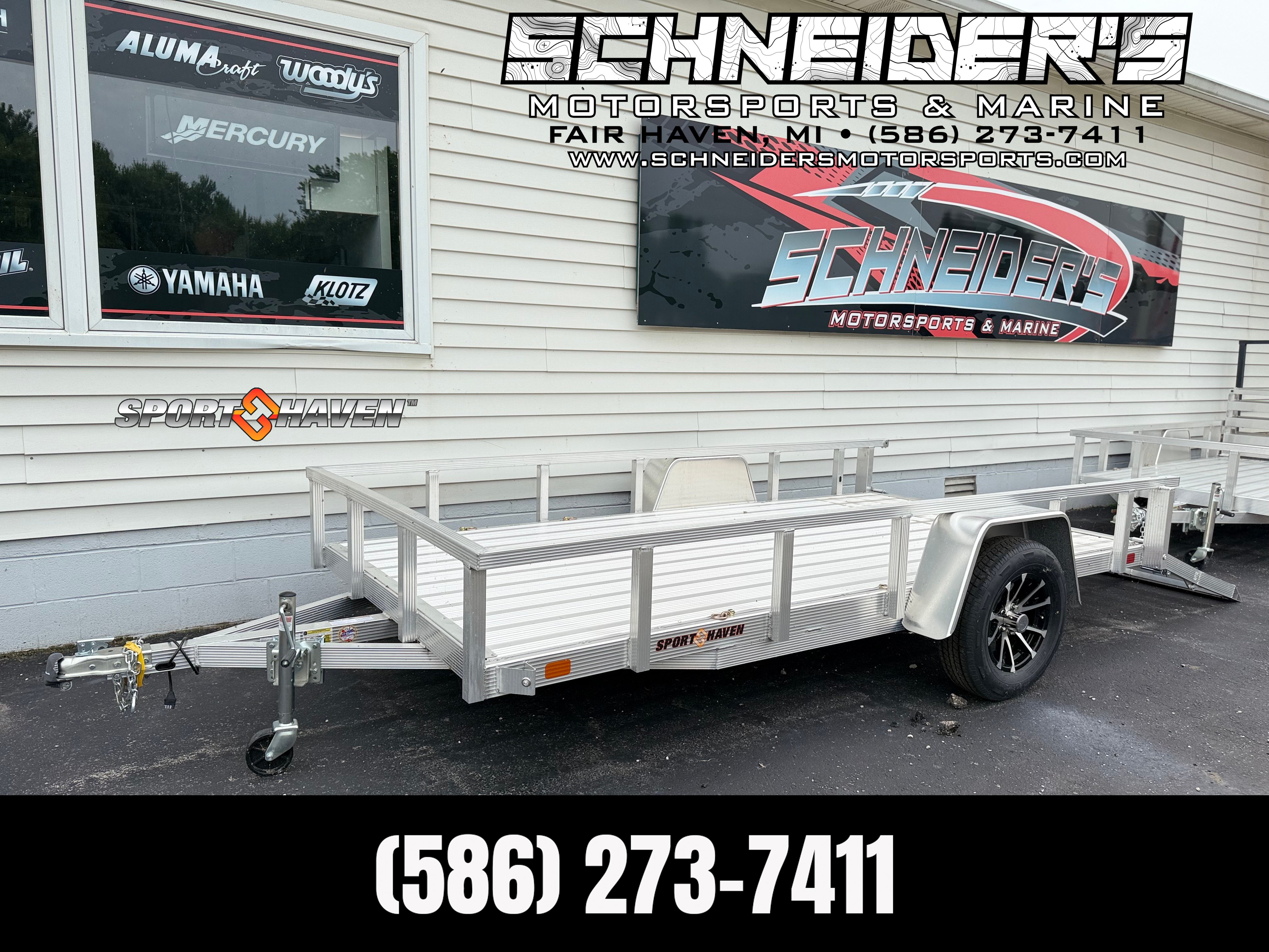 2026 Sport Haven 6x12 Aluminum Deluxe w/ Folding Ramp Utility Trailer New Unit Sales