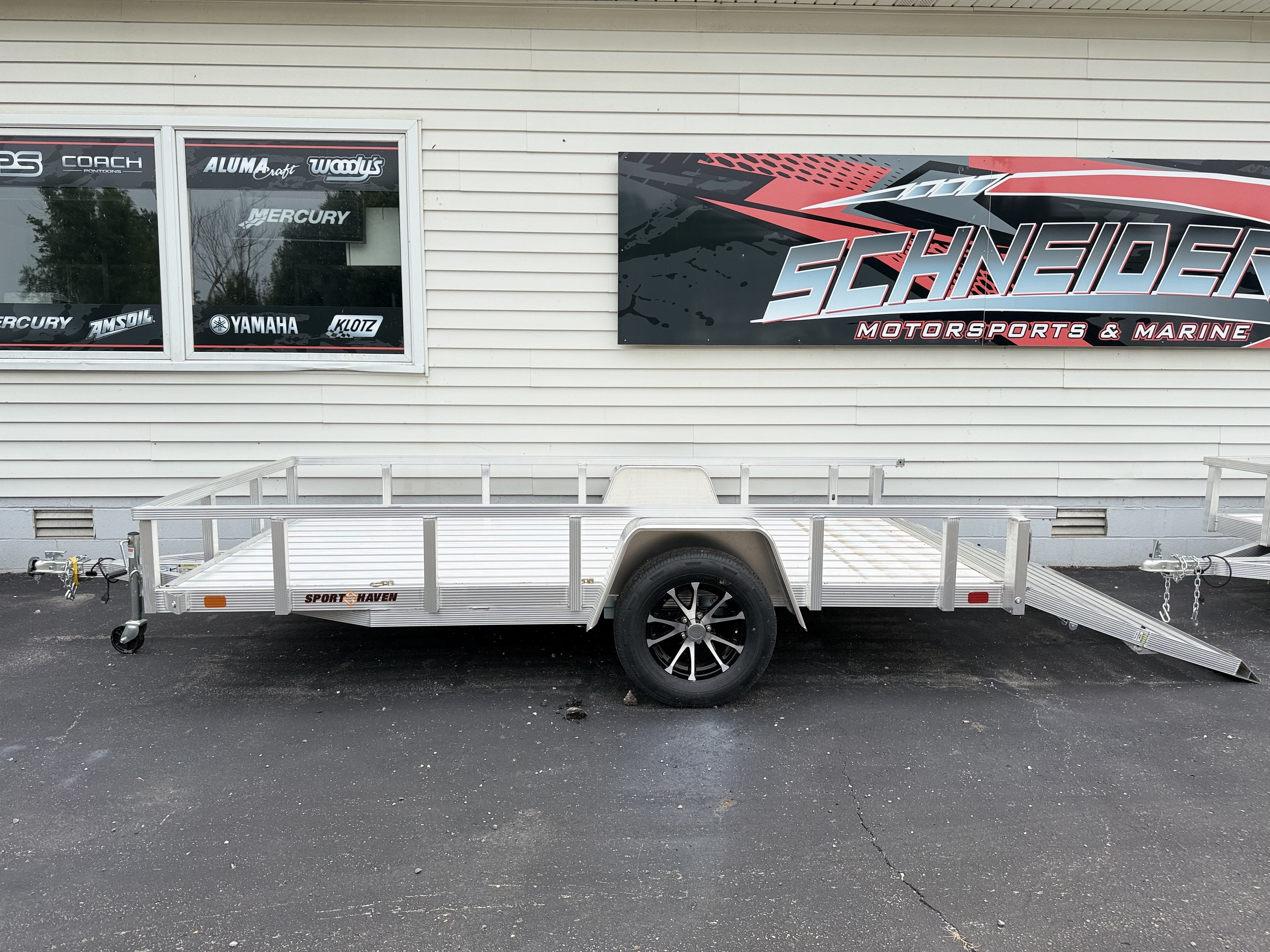 2026 Sport Haven 6x12 Aluminum Deluxe w/ Folding Ramp Utility Trailer New Unit Sales