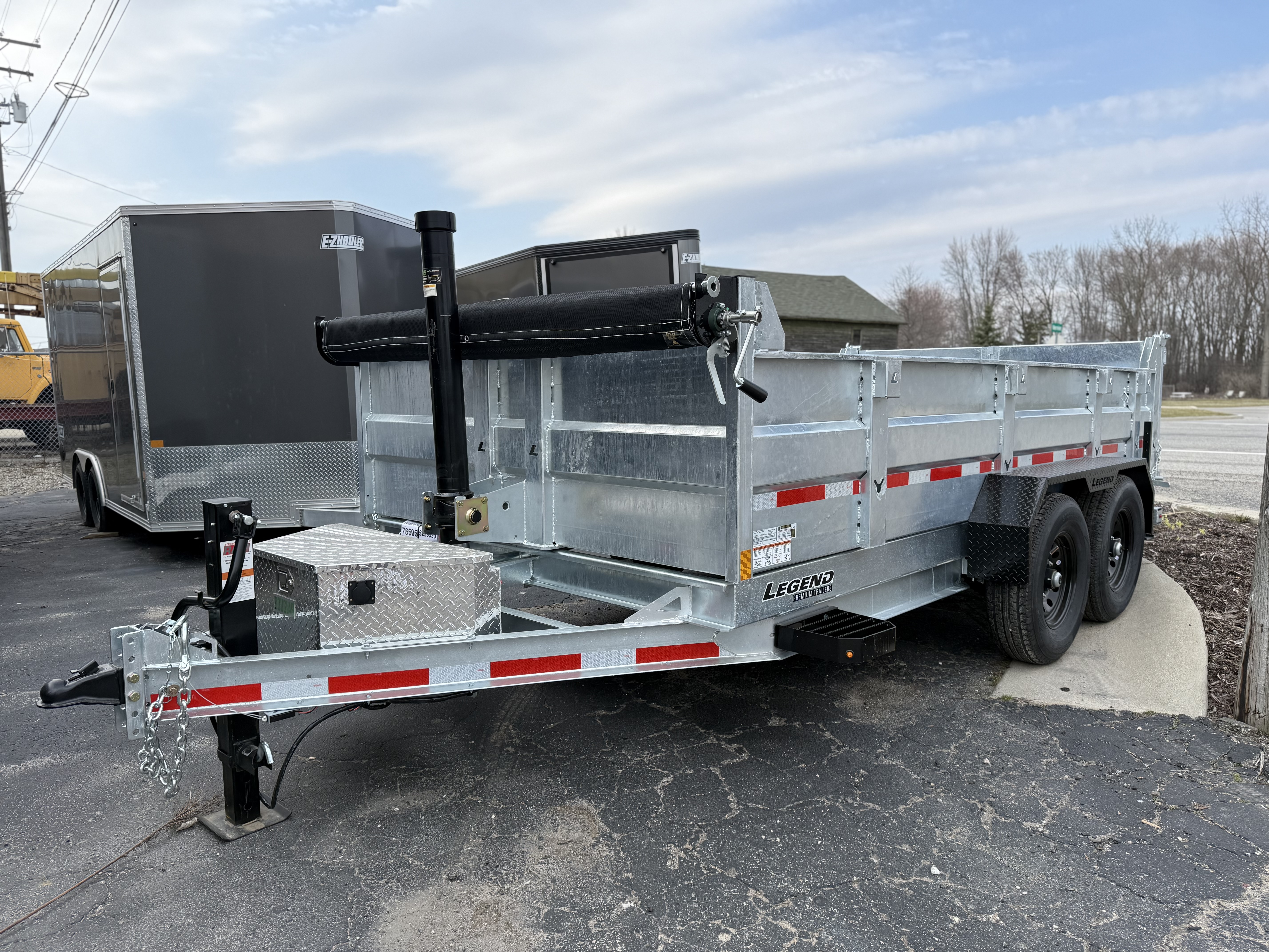 2026 Legend Trailers 7x14 Galvanized Tandem Axle Dump Trailer Utility Trailer