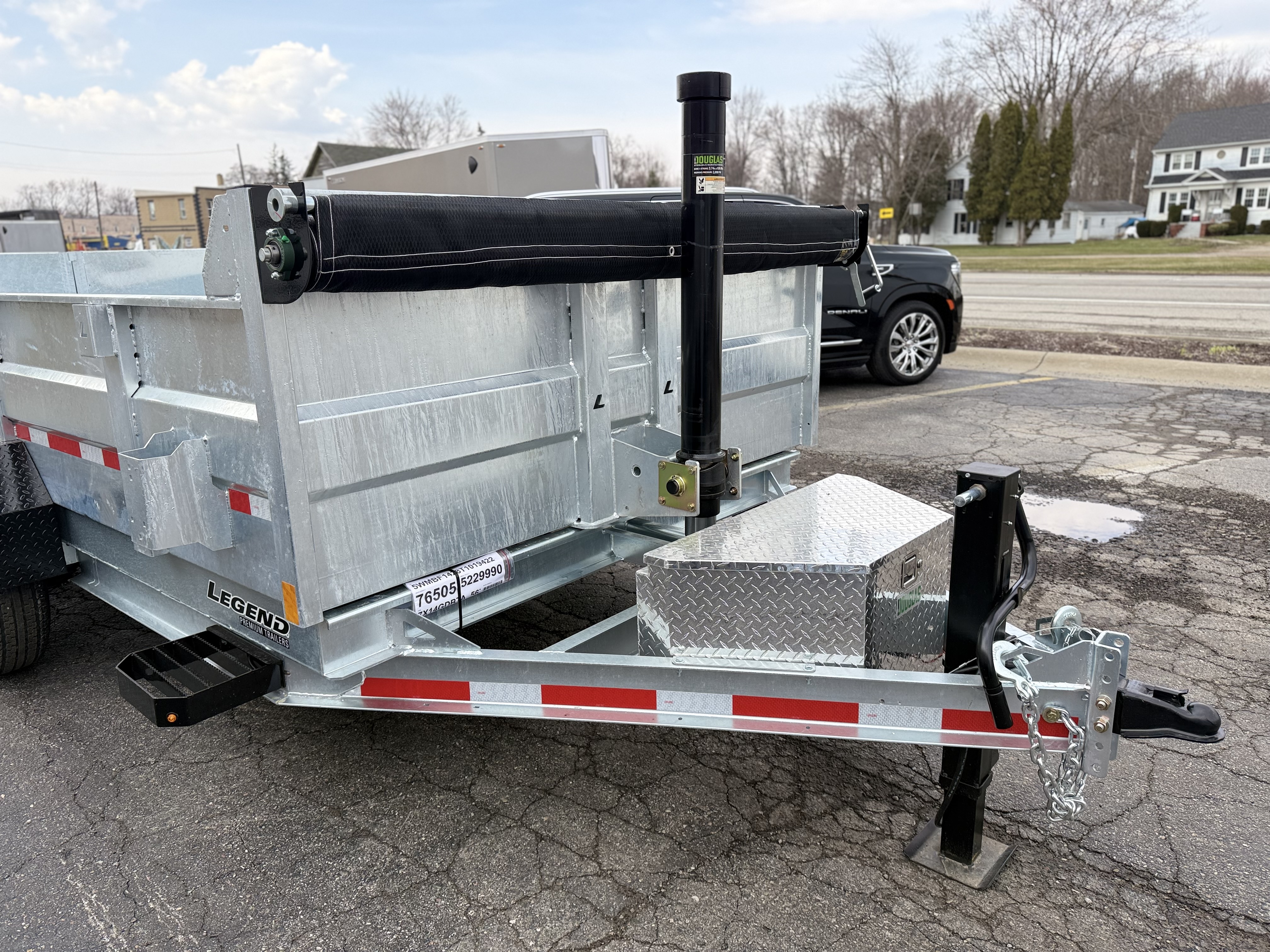 2026 Legend Trailers 7x14 Galvanized Tandem Axle Dump Trailer Utility Trailer