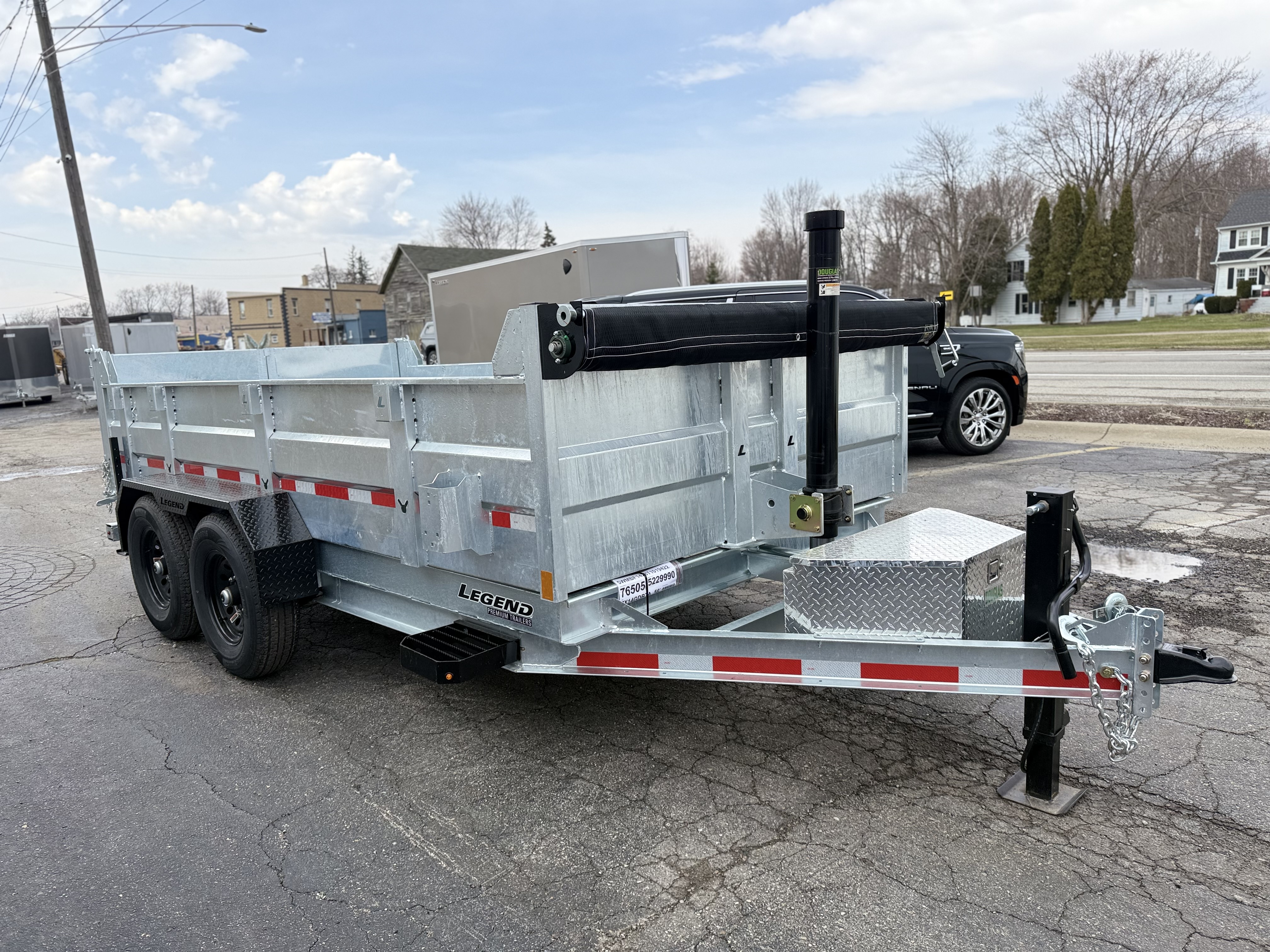 2026 Legend Trailers 7x14 Galvanized Tandem Axle Dump Trailer Utility Trailer