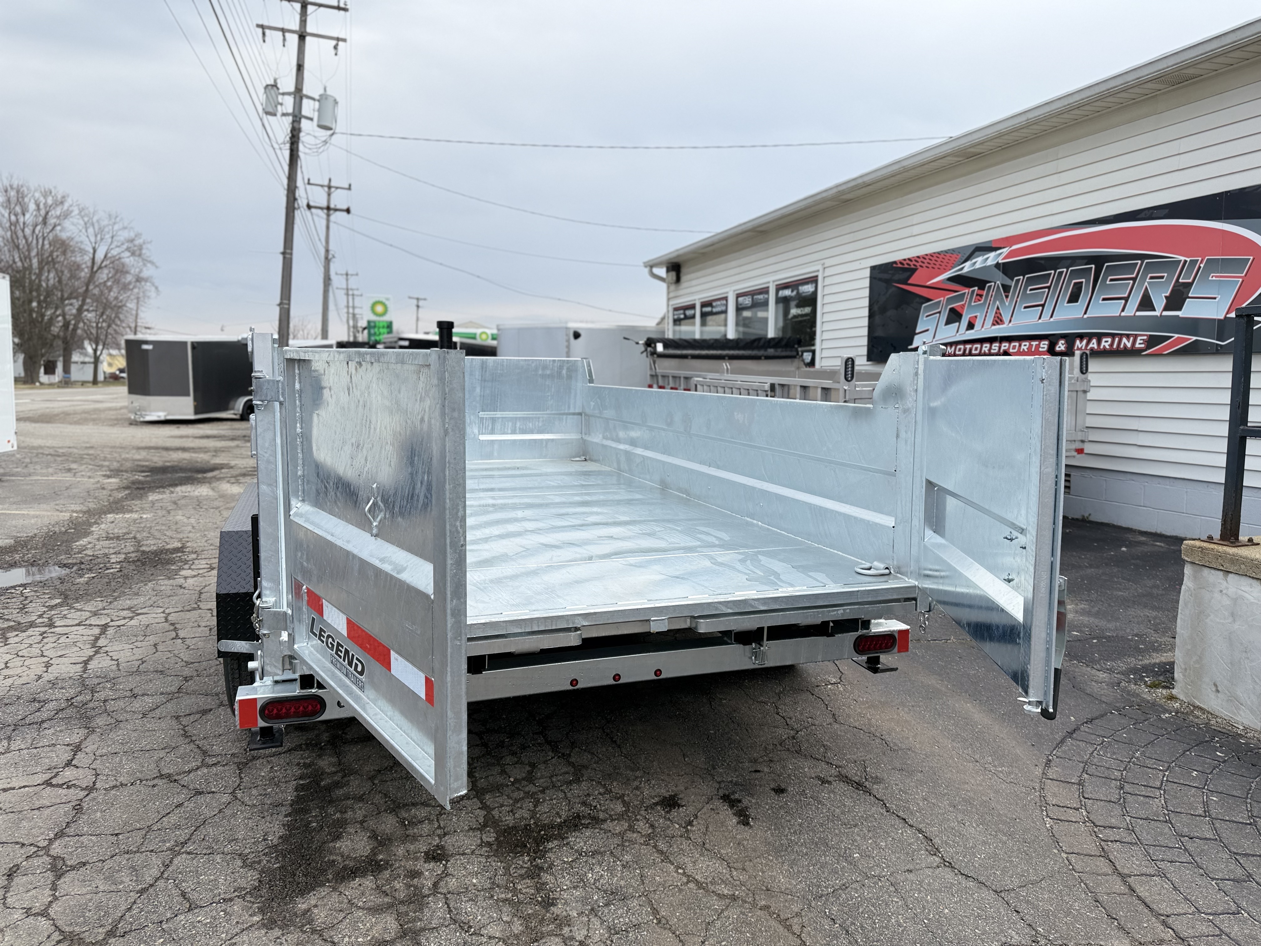 2026 Legend Trailers 7x14 Galvanized Tandem Axle Dump Trailer Utility Trailer