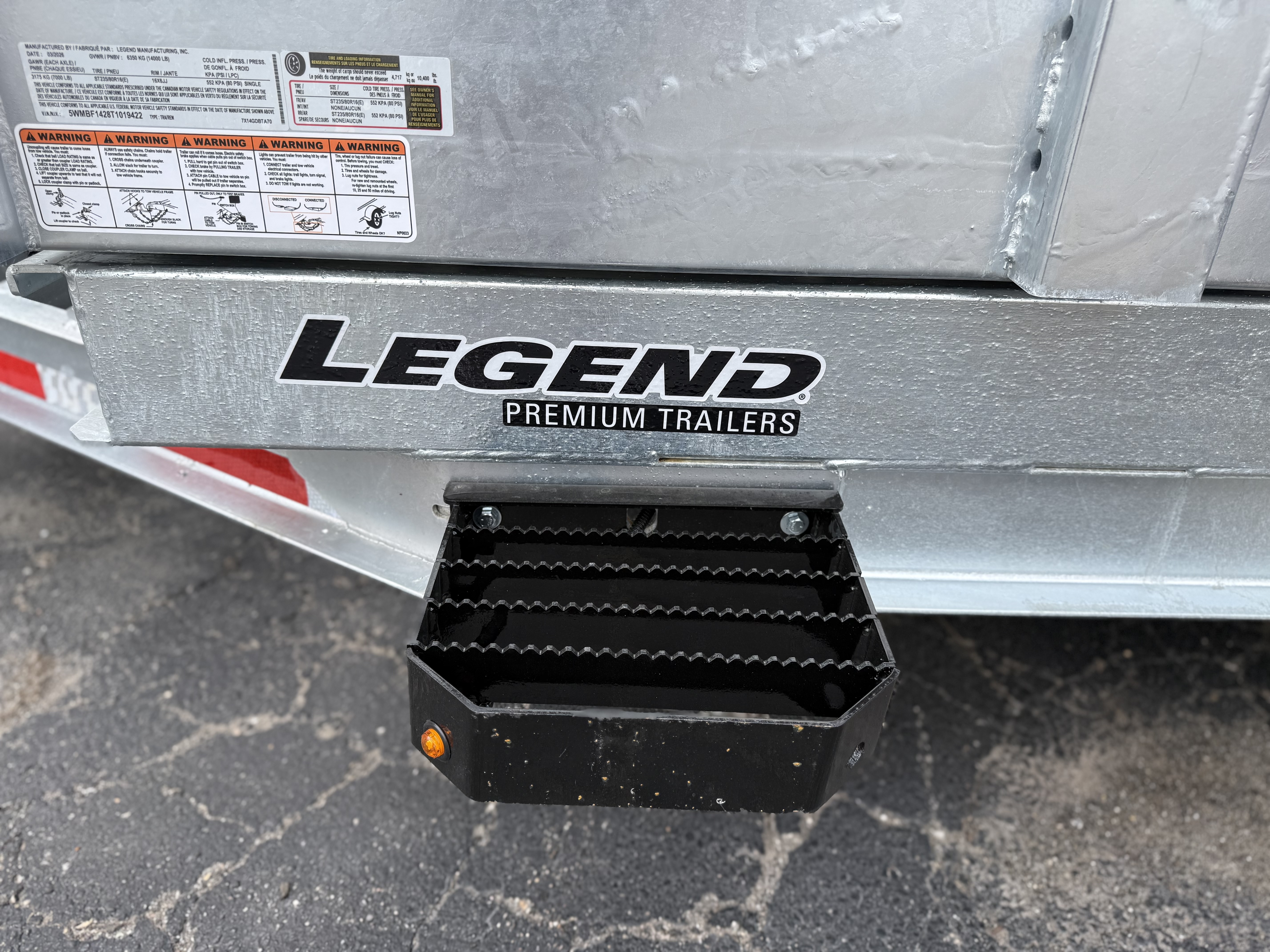 2026 Legend Trailers 7x14 Galvanized Tandem Axle Dump Trailer Utility Trailer