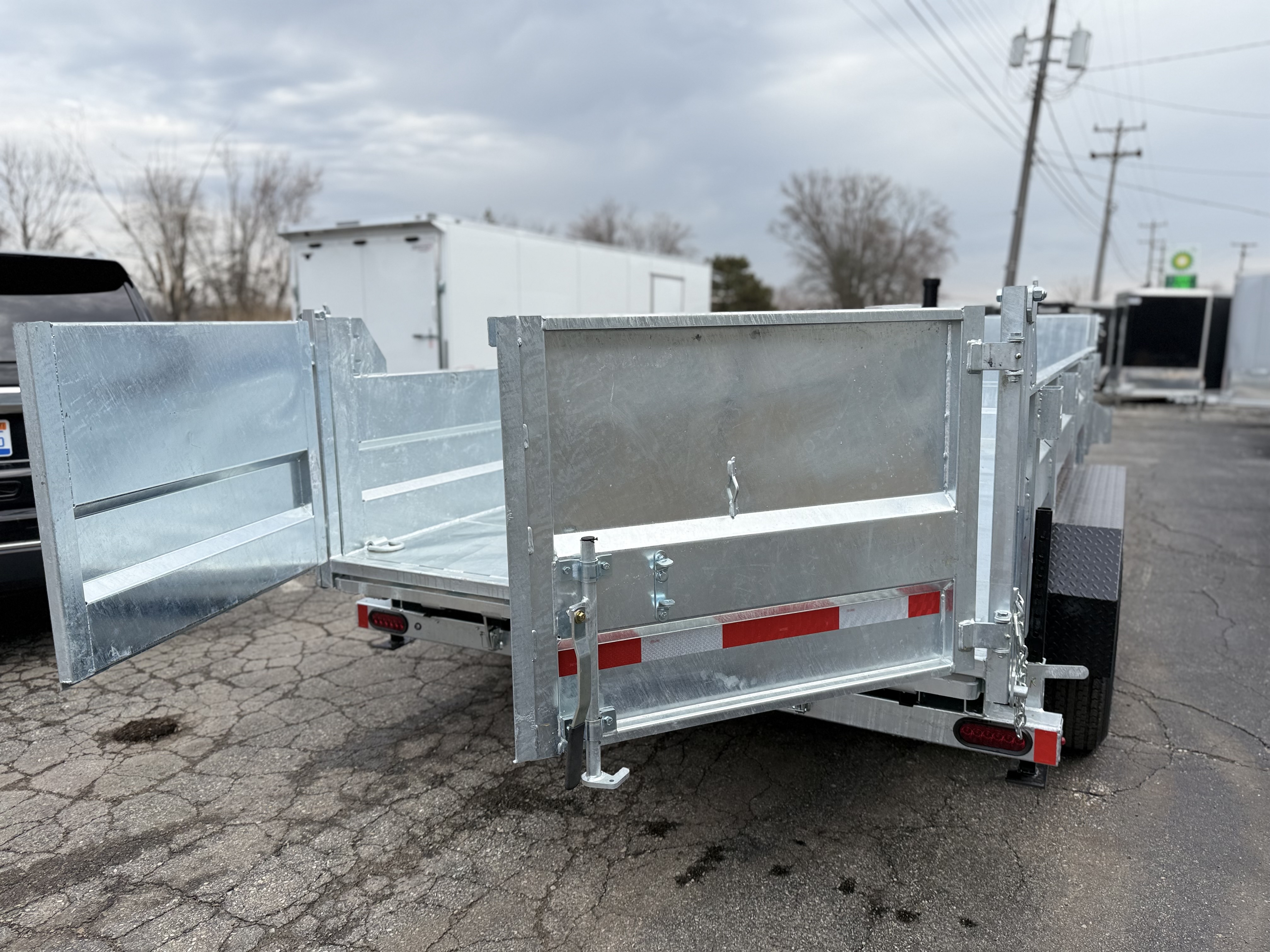 2026 Legend Trailers 7x14 Galvanized Tandem Axle Dump Trailer Utility Trailer