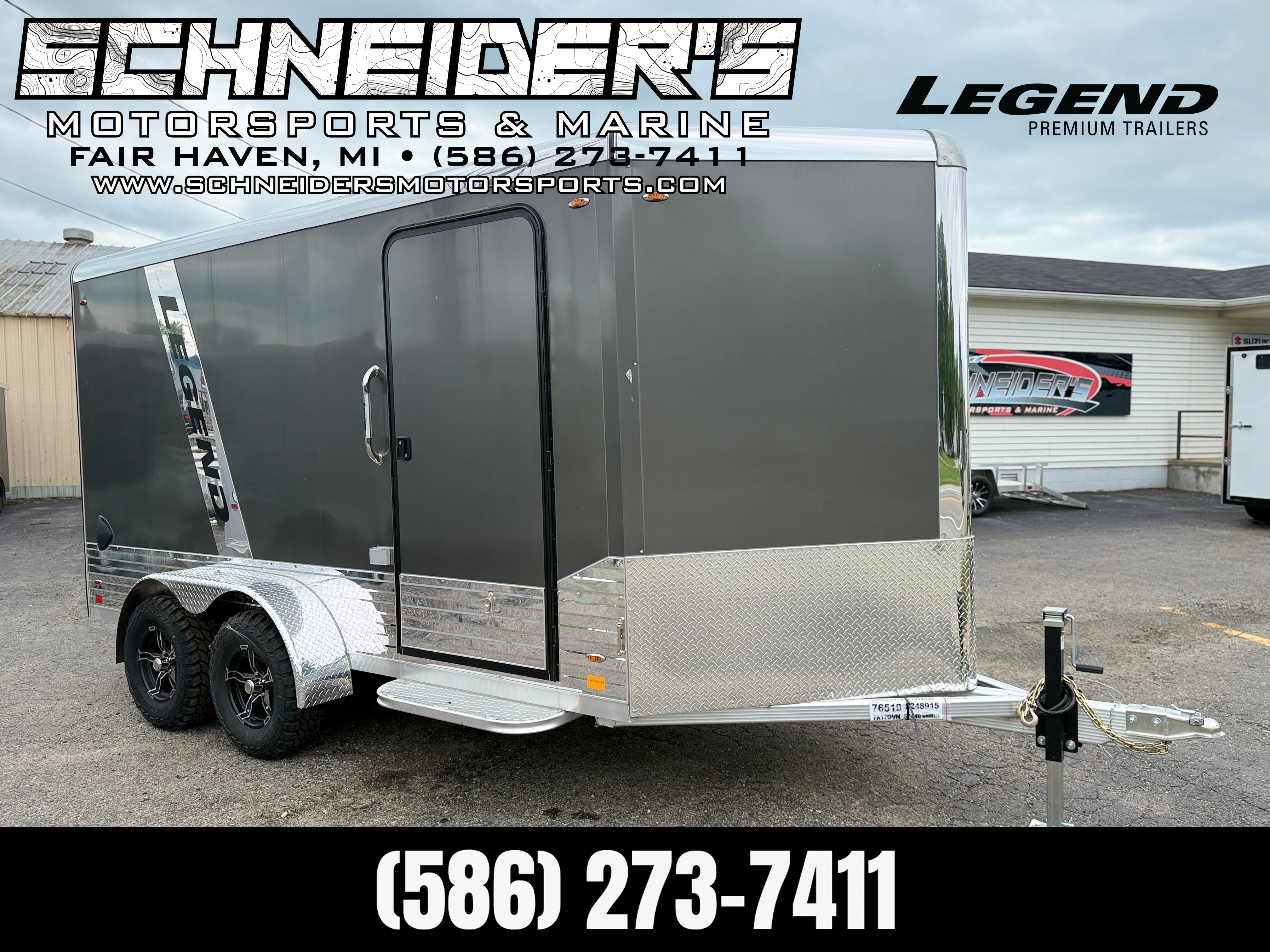 2026 Legend Trailers 7x17 Deluxe V-Nose Tandem Axle Enclosed Cargo Trailer Cargo Trailer