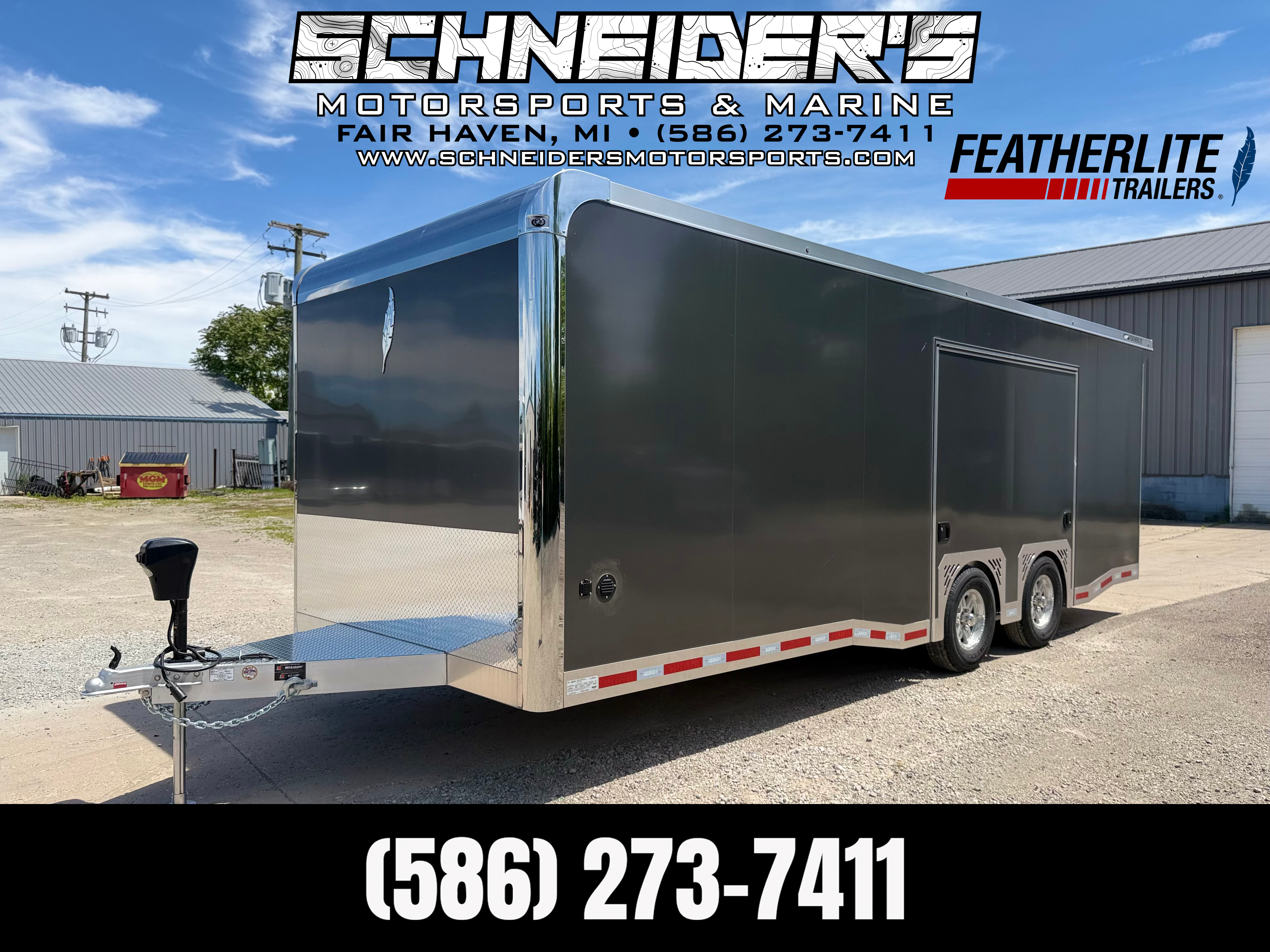 2026 Featherlite 8.5x24 Premium All Aluminum Enclosed Car Hauler Trailer Trailer