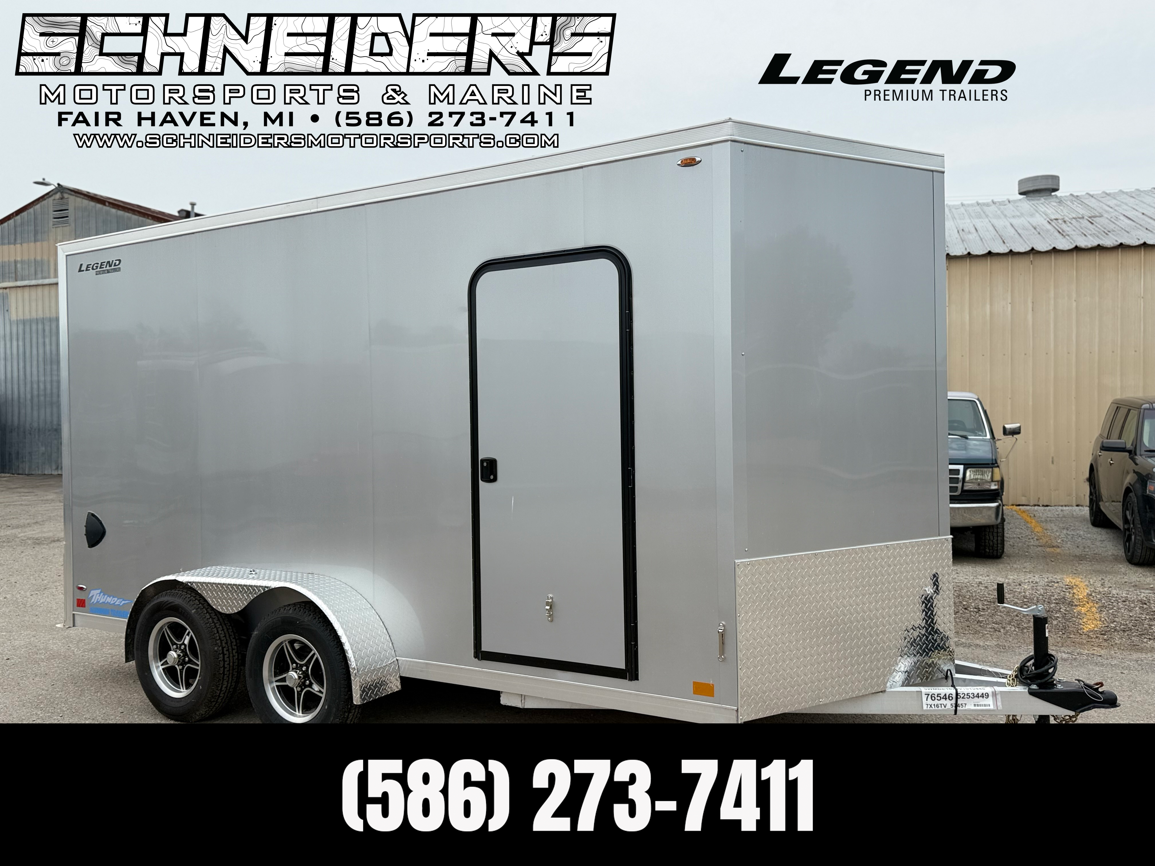 2027 Legend 7x16 Thunder V-Nose Tandem Axle Enclosed Cargo Trailer Cargo Trailer