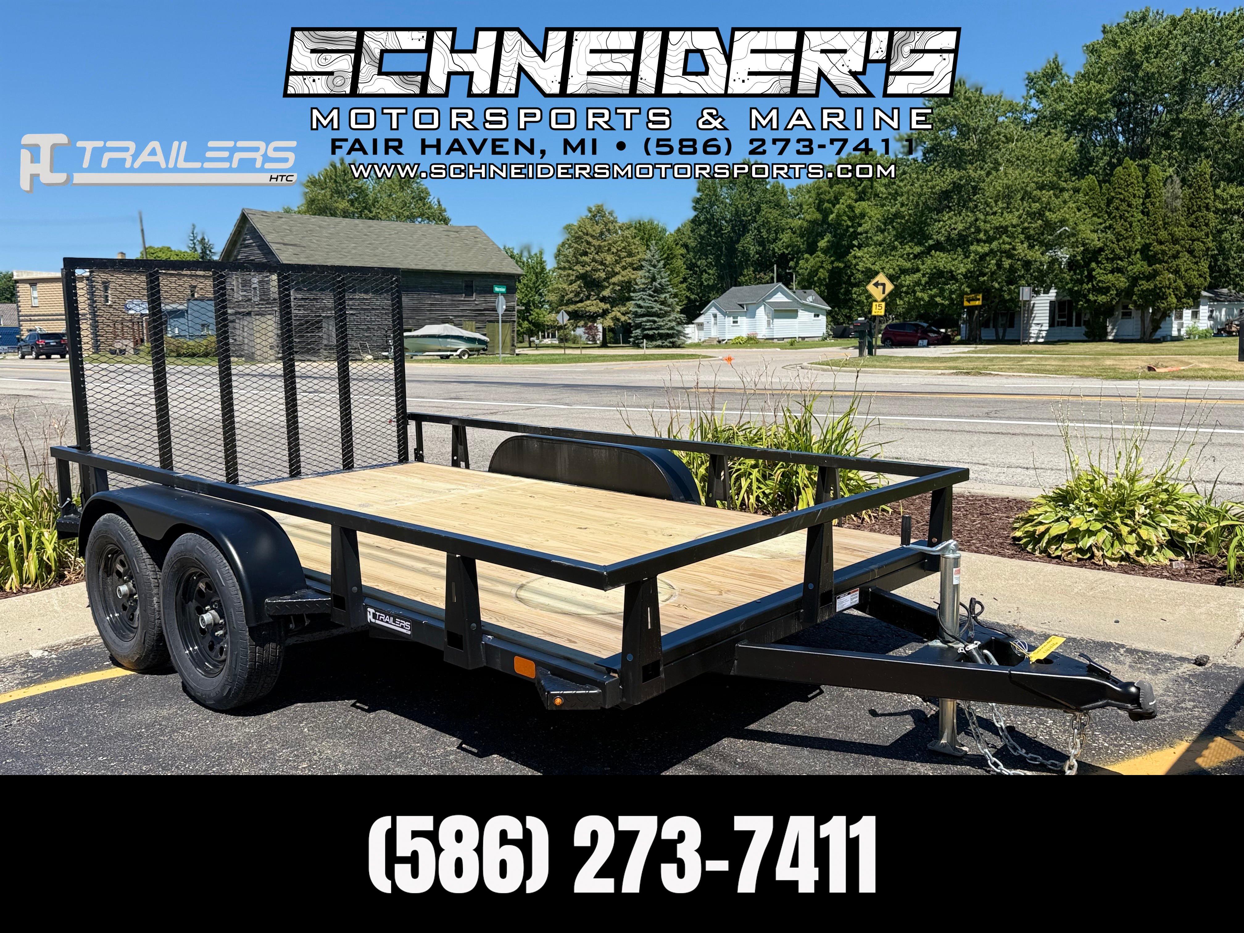 2026 HTC Trailers 7x12 Tandem Axle Steel Utility Trailer Trailer