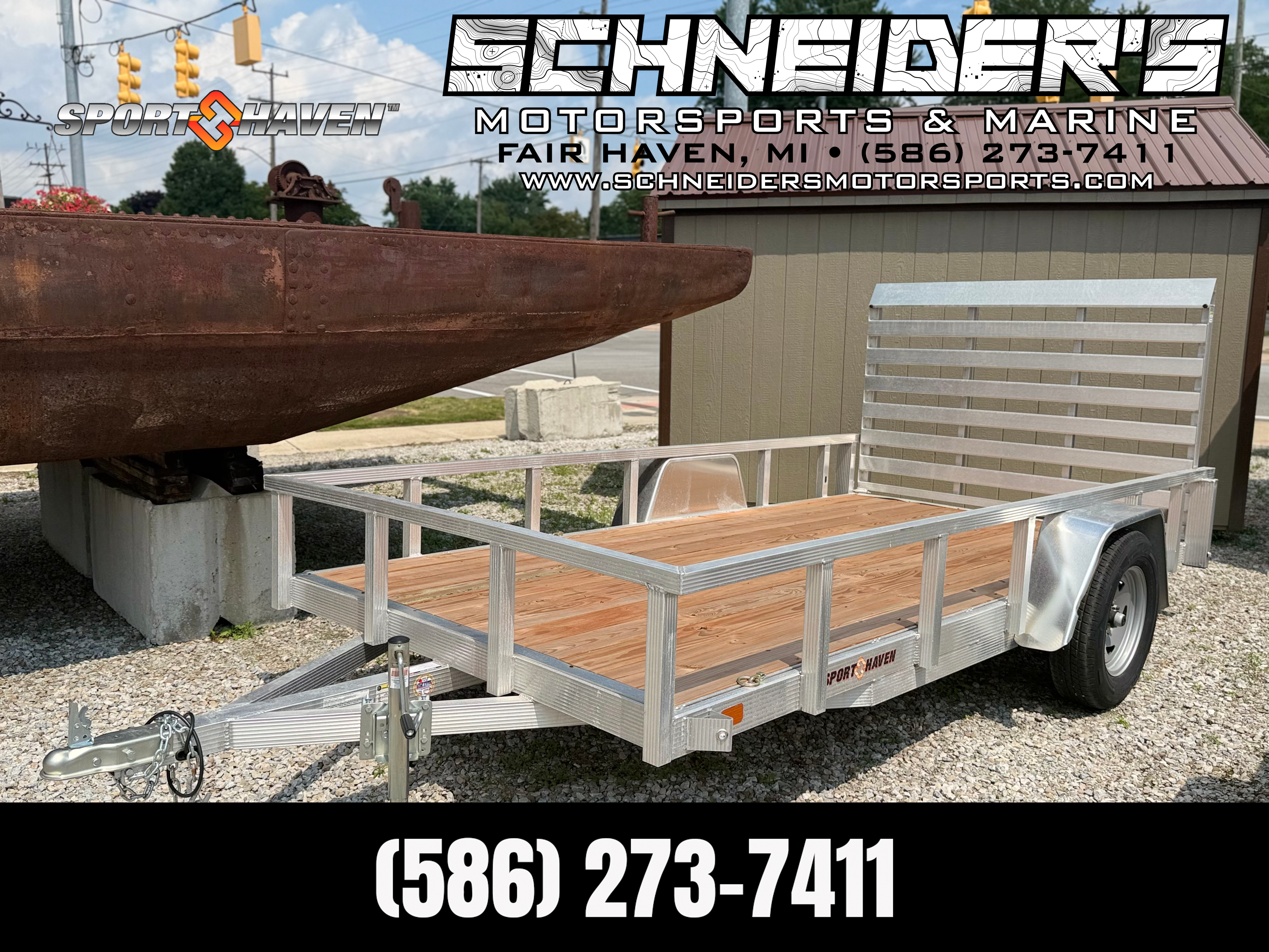 2026 Sport Haven 6x12 Aluminum Utility Trailer Trailer