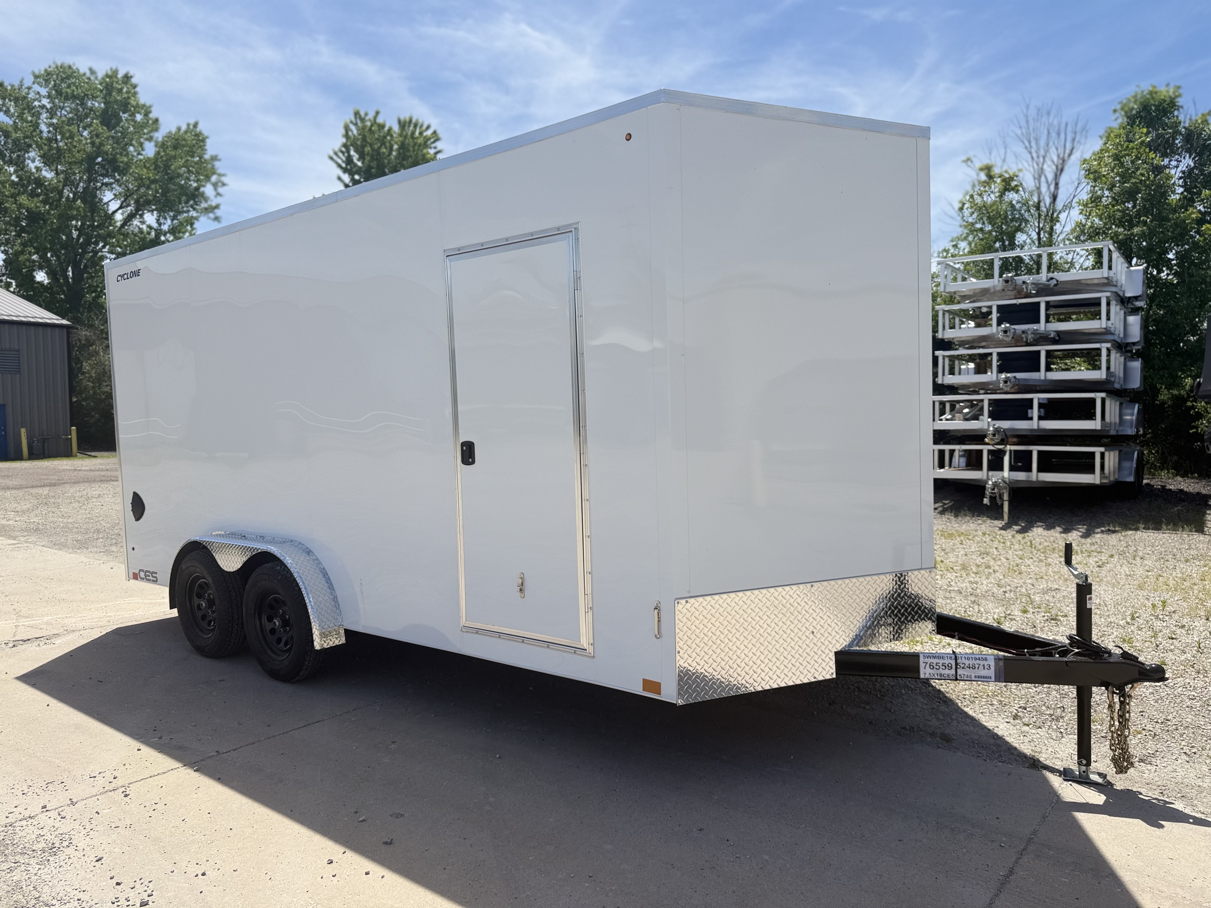 2027 Legend 7.5x18 Cyclone Steel V-Nose Tandem Axle Enclosed Cargo Trailer Cargo Trailer
