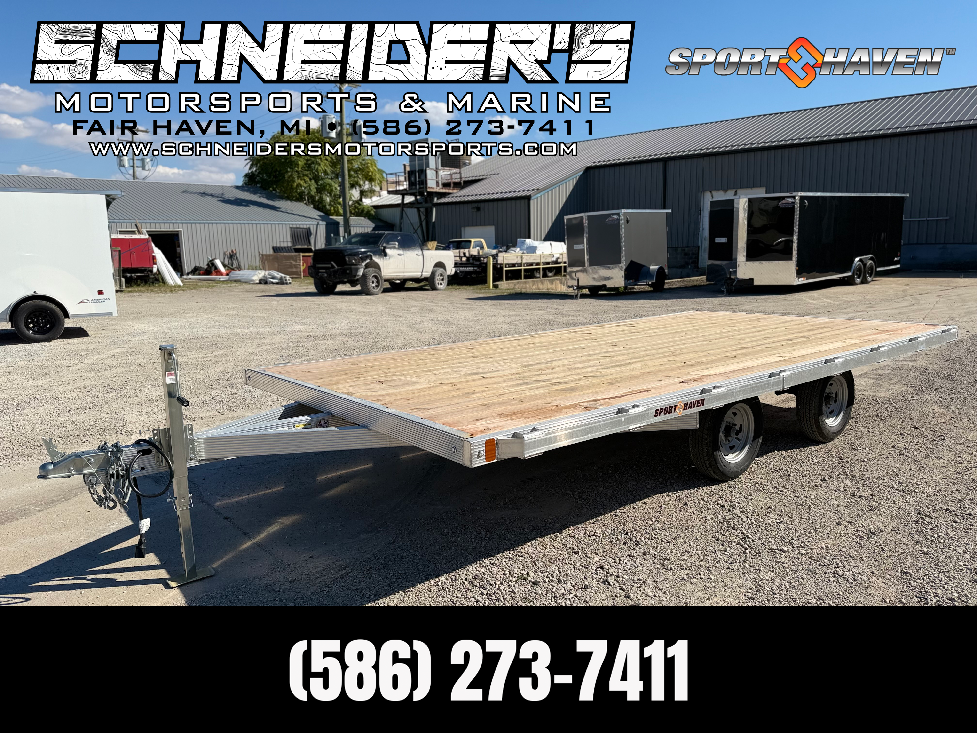 2026 Sport Haven 16’ 6.4K Tandem Axle Aluminum Deckover Utility Trailer Utility Trailer