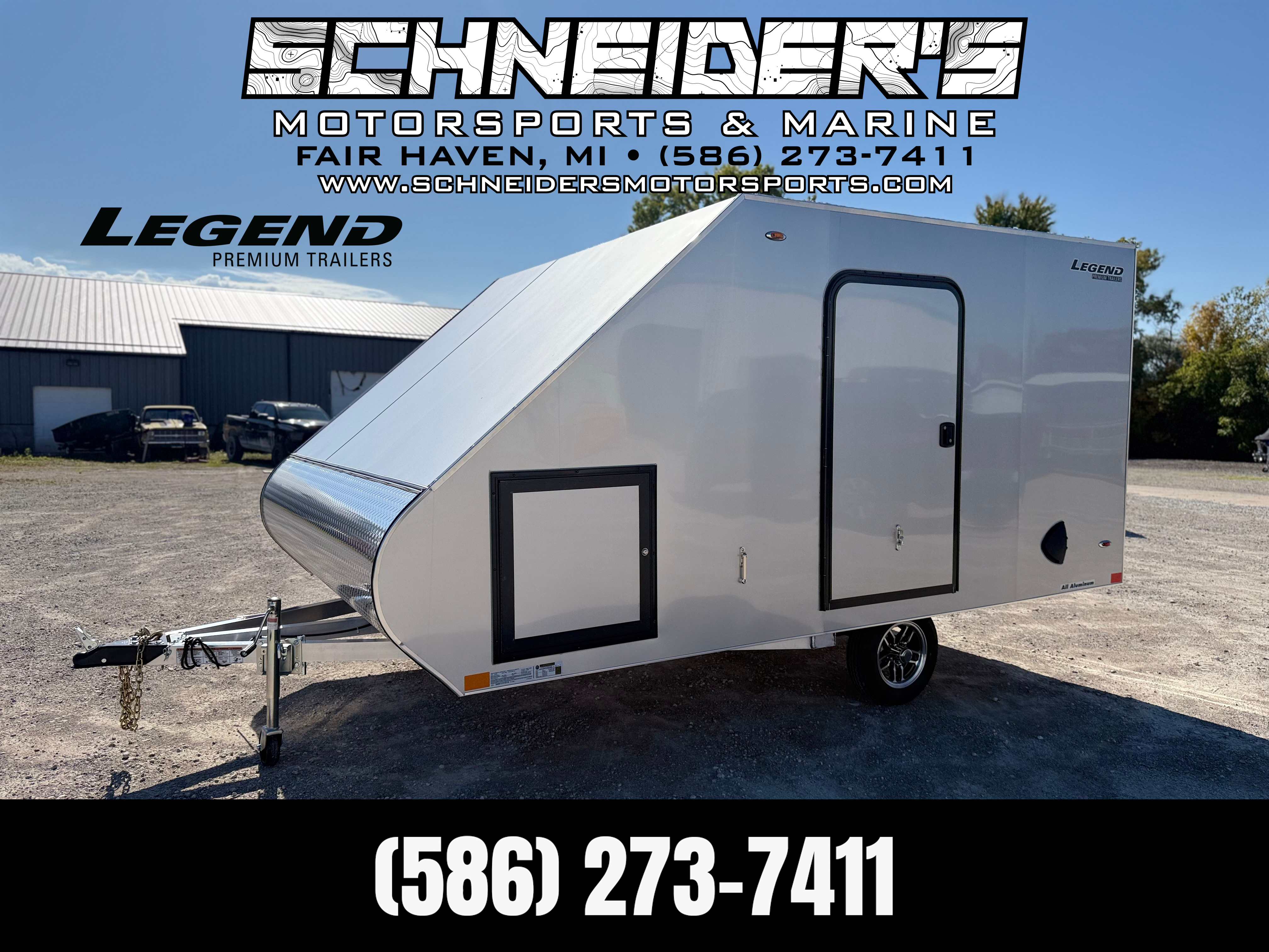 2027 Legend 8.5x13 Single Axle Sport Lite 2 Place Snowmobile Trailer — photo 1 of 12