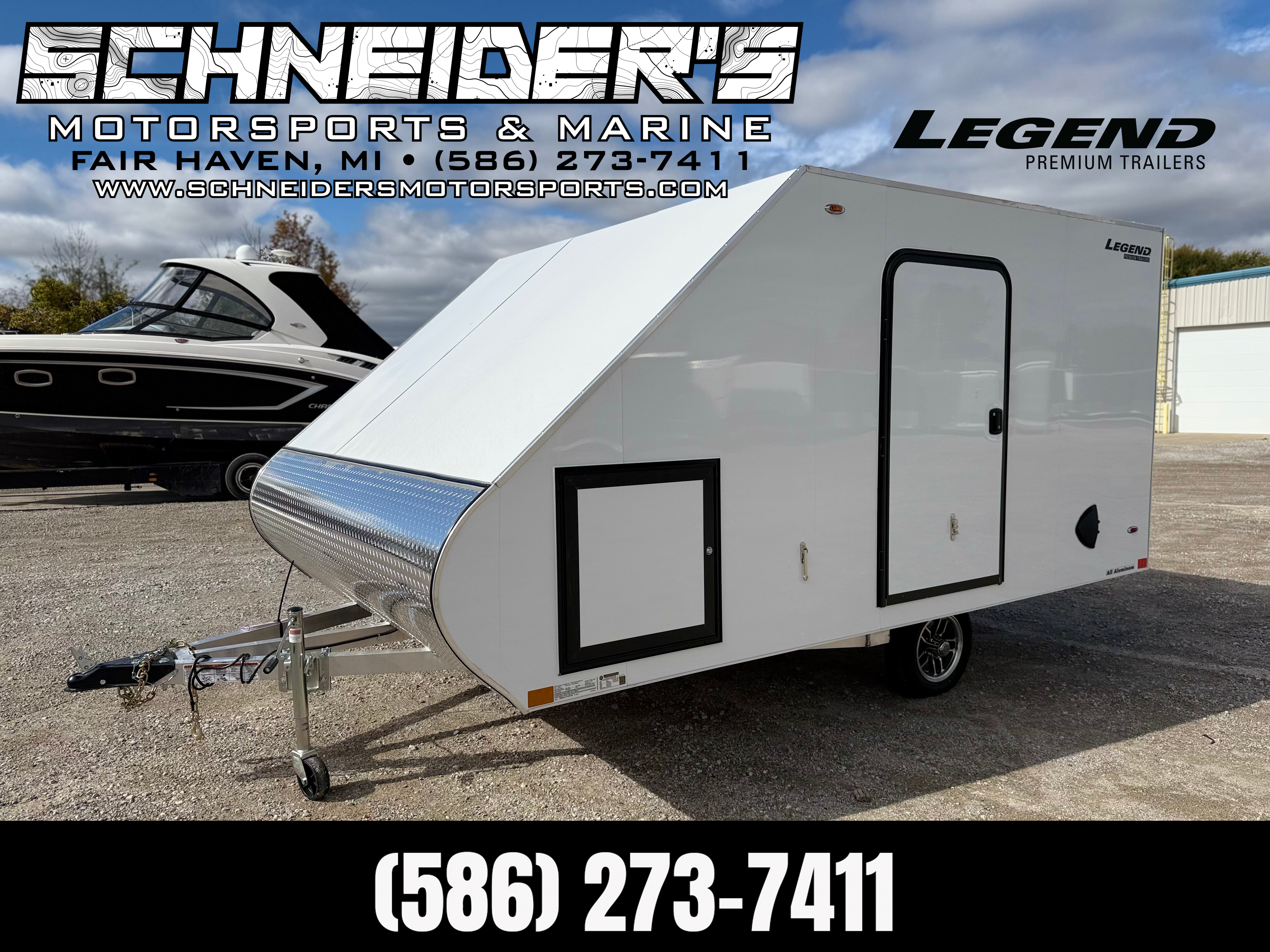 2027 Legend 8.5x13 Single Axle Sport Lite 2 Place Snowmobile Trailer Cargo Trailer