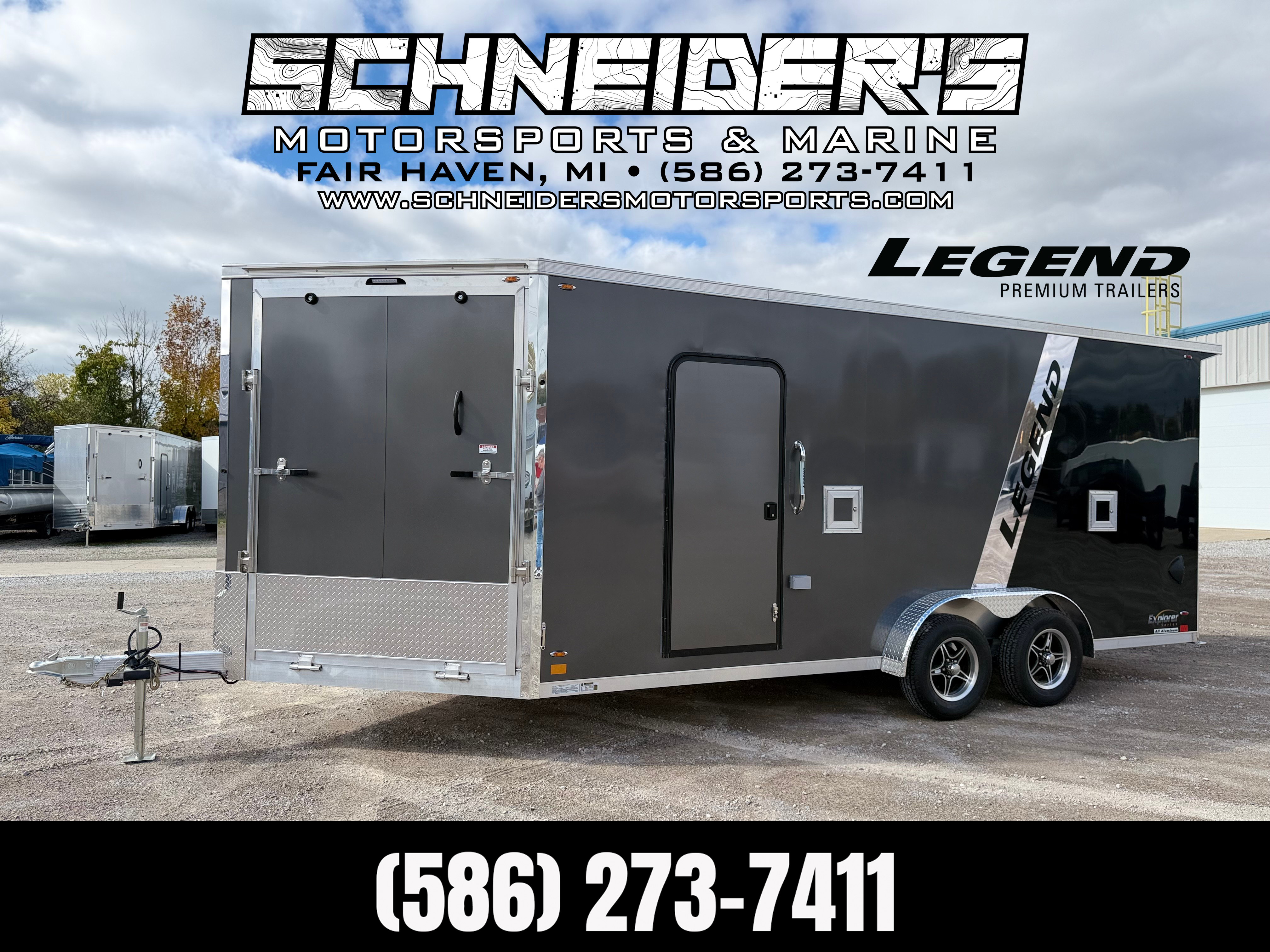 2027 Legend 7.5x23 Explorer Tandem Axle Snowmobile/ATV Trailer Cargo Trailer